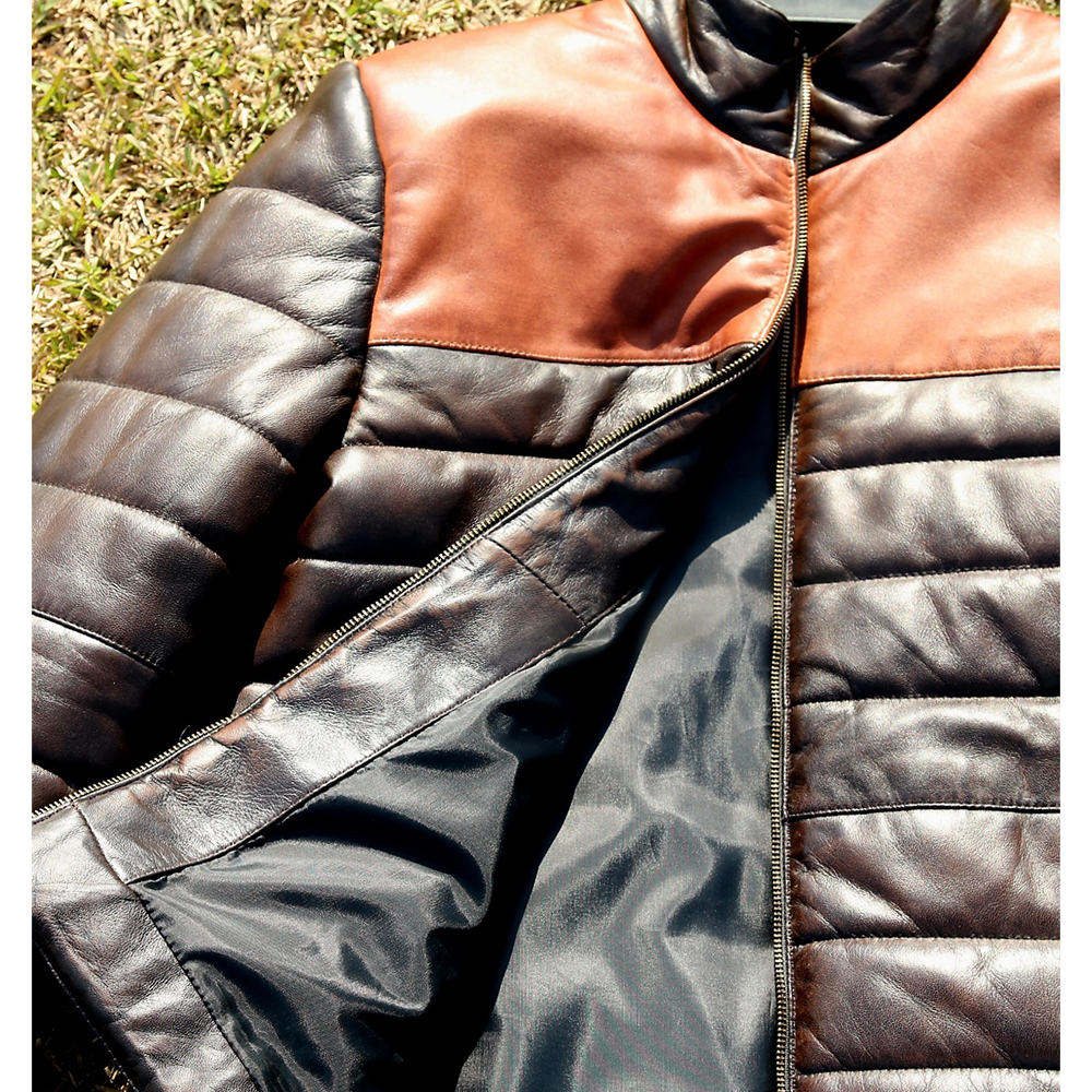 Men's Leather Biker Jacket, premium leather jacket with Ykk zipper, leather jacket for men's - view 3
