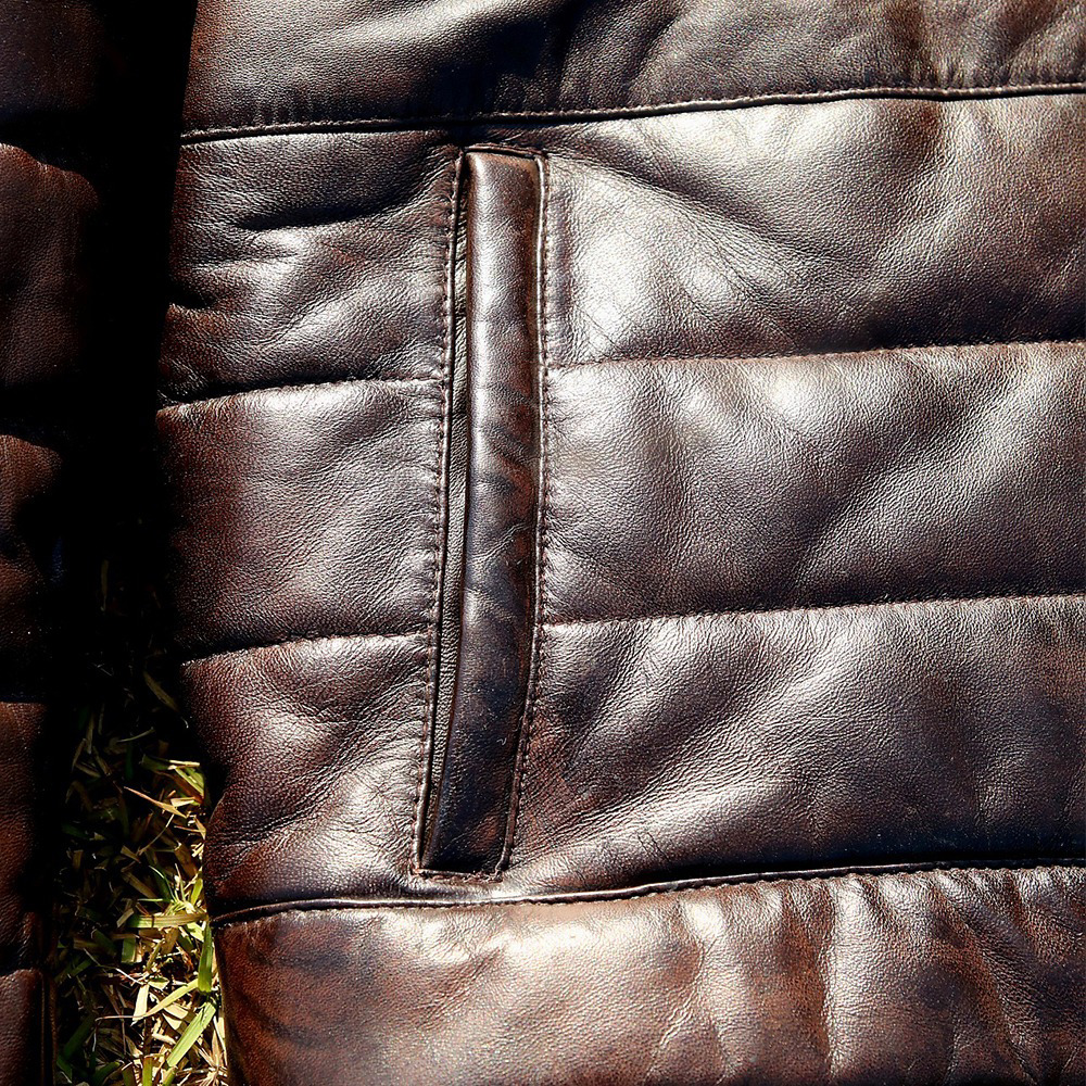 Men's Leather Biker Jacket, premium leather jacket with Ykk zipper, leather jacket for men's - view 6