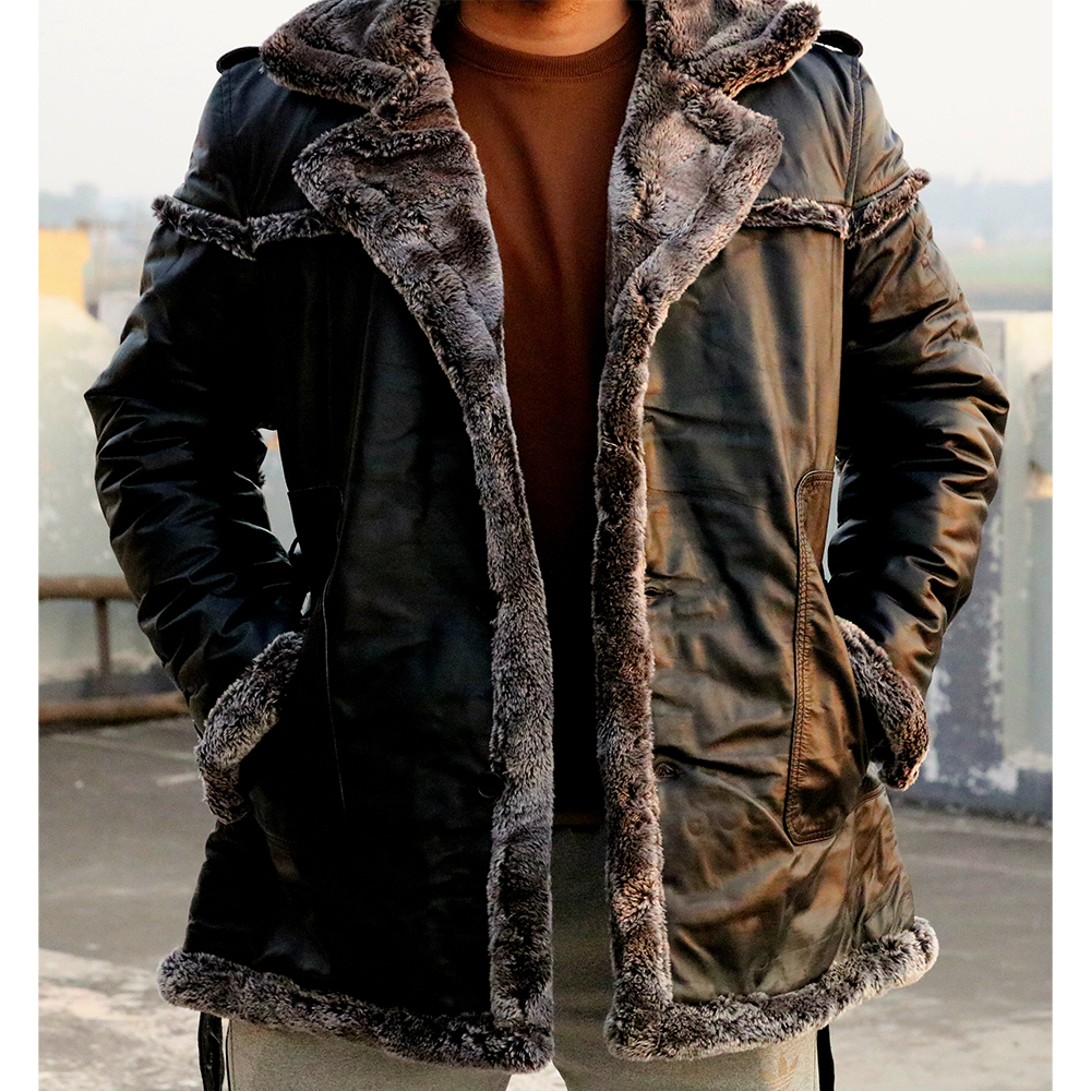 original leather long coat, soft fur long coat, long coat for ladies and men's, premium long coat - view 7