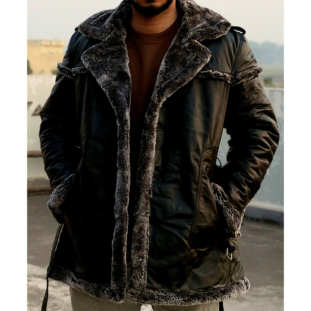 original leather long coat, soft fur long coat, long coat for ladies and men's, premium long coat - view 9