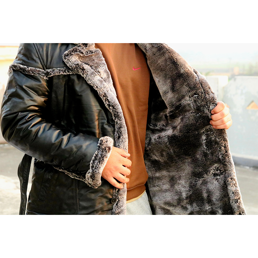 original leather long coat, soft fur long coat, long coat for ladies and men's, premium long coat - view 10