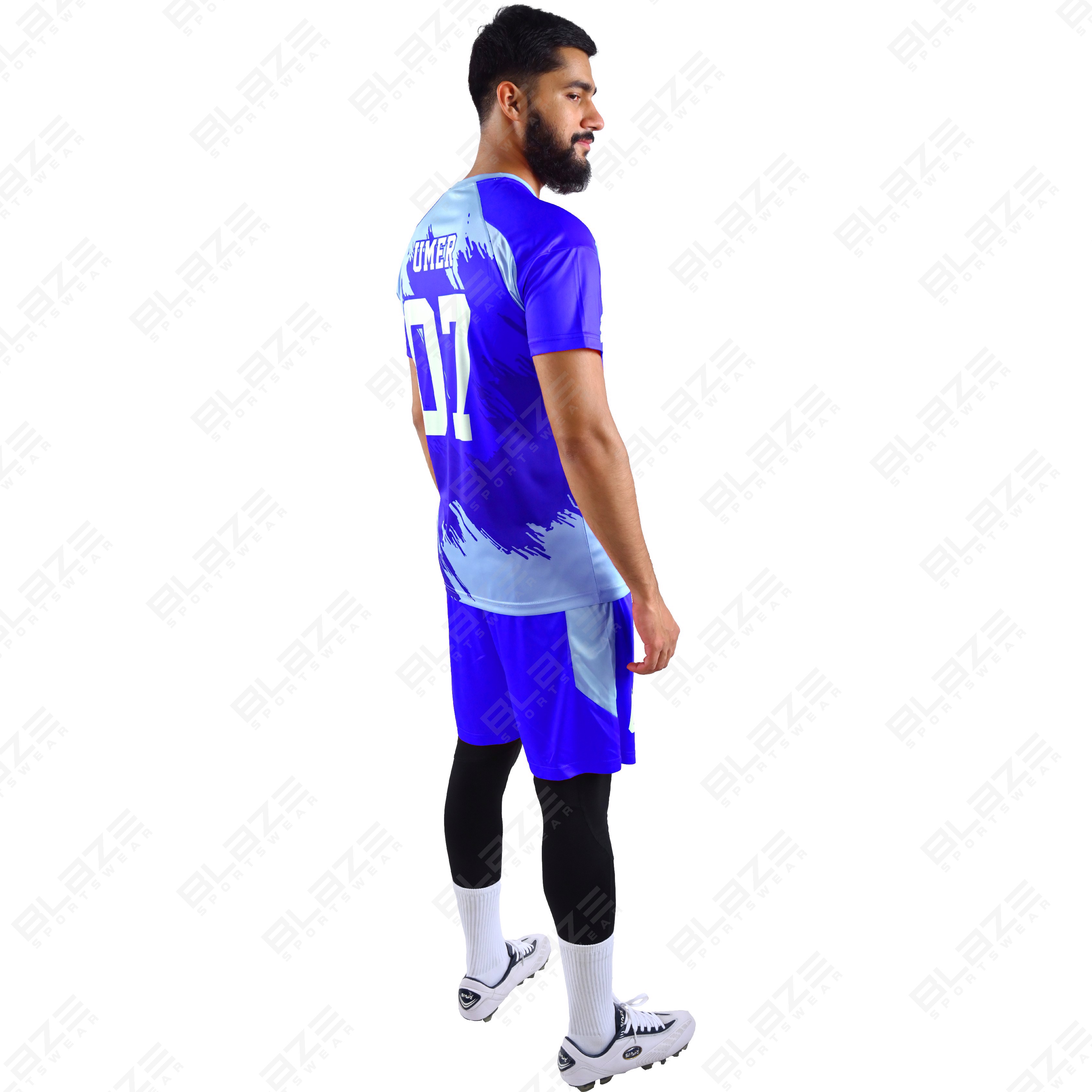 Custom Soccer kits made from light 100% polyester with digital printing for peak performance. - view 2