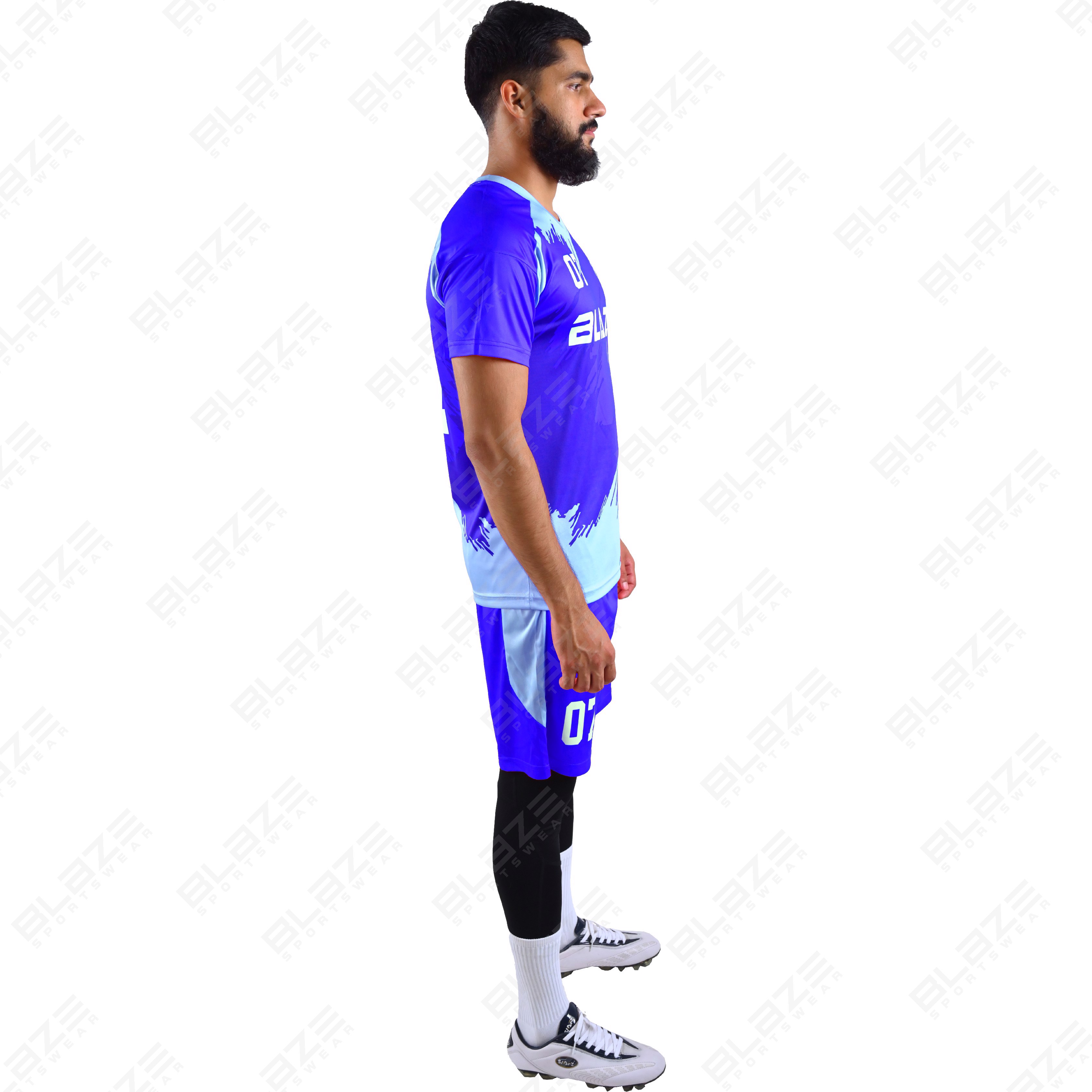 Custom Soccer kits made from light 100% polyester with digital printing for peak performance. - view 3