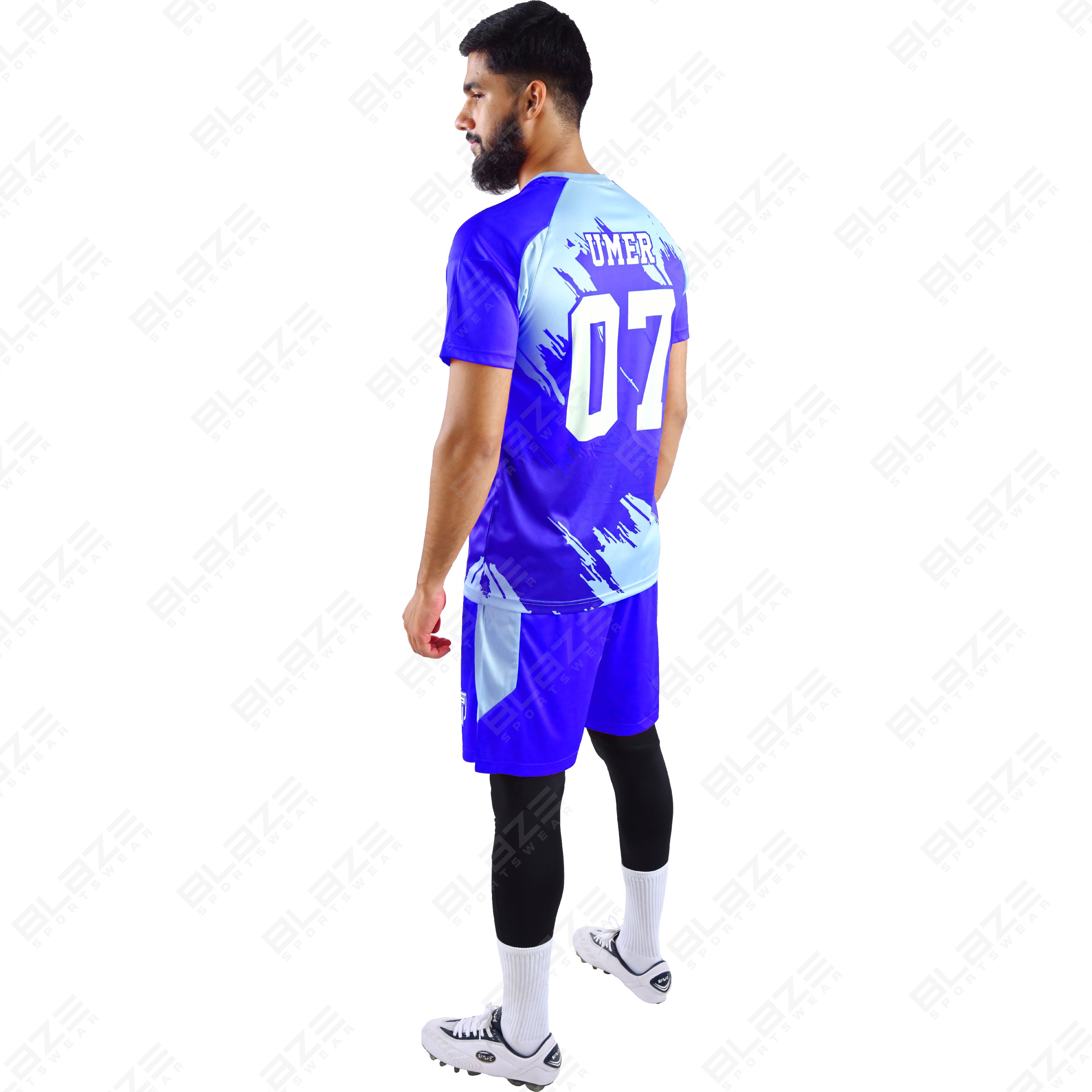 Custom Soccer kits made from light 100% polyester with digital printing for peak performance. - view 4