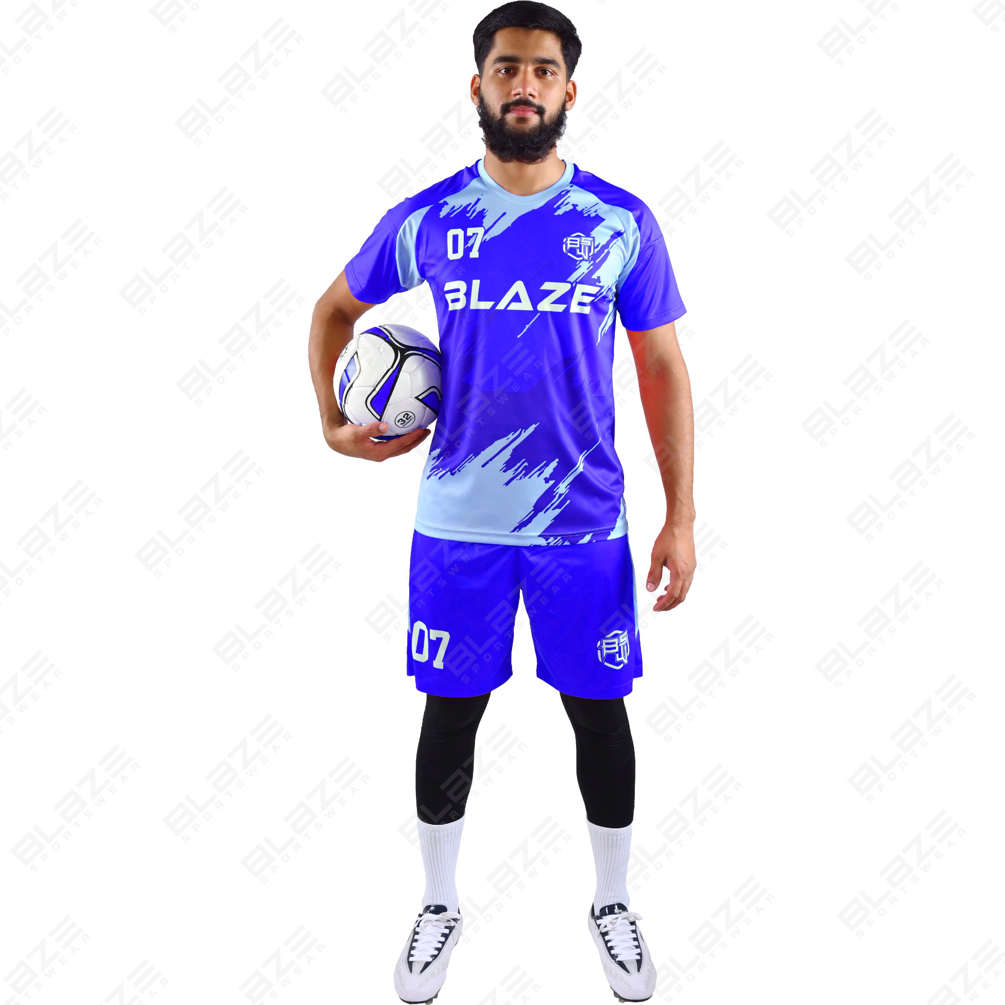 Custom Soccer kits made from light 100% polyester with digital printing for peak performance. - view 6