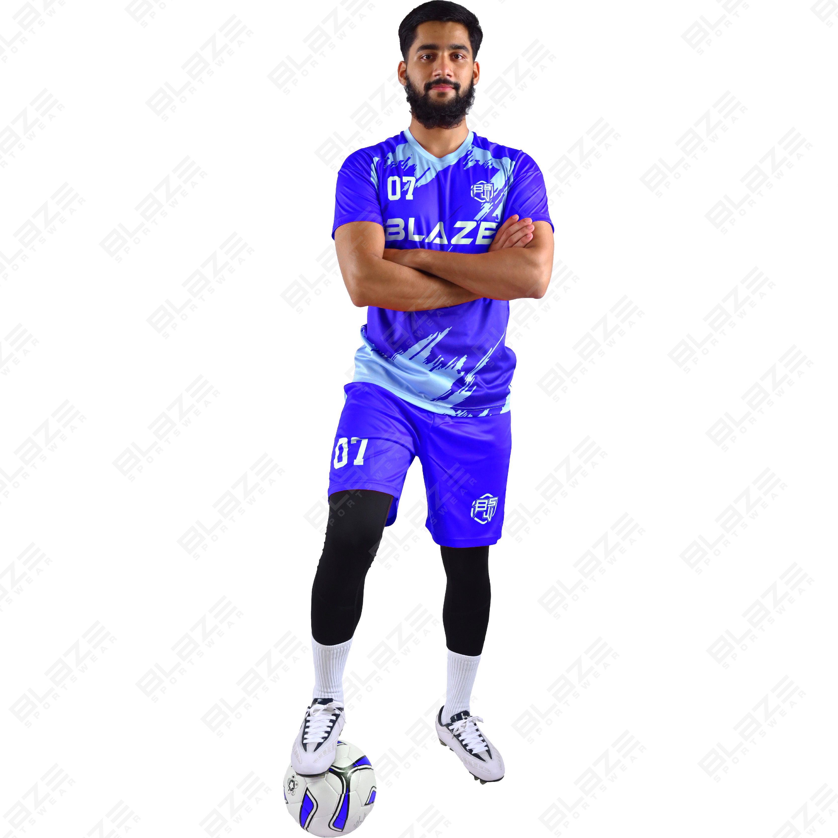 Custom Soccer kits made from light 100% polyester with digital printing for peak performance. - view 7