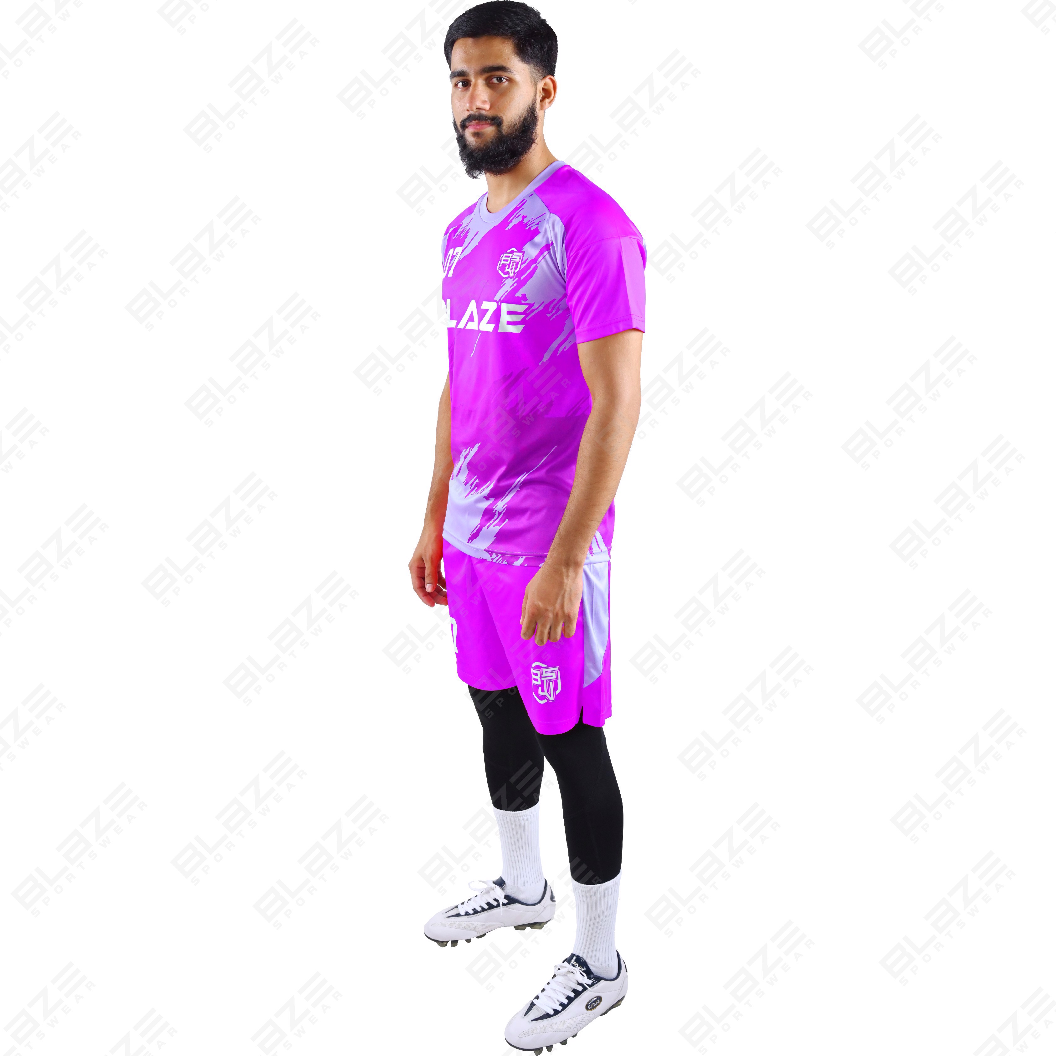 Custom Soccer kits made from light 100% polyester with digital printing for peak performance. - view 16