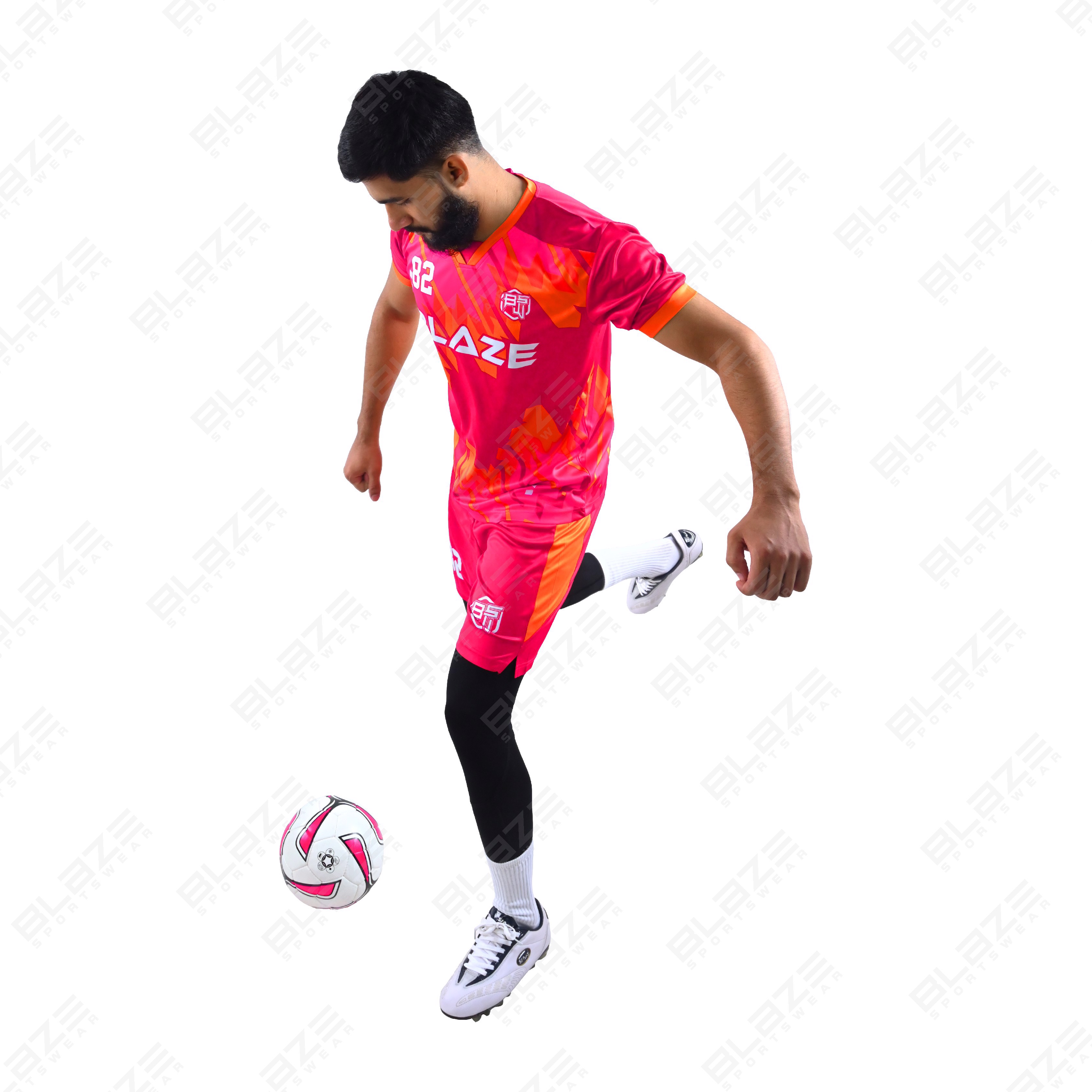  Custom soccer kits made from lightweight 100% polyester with digital print for athletic performance - view 2