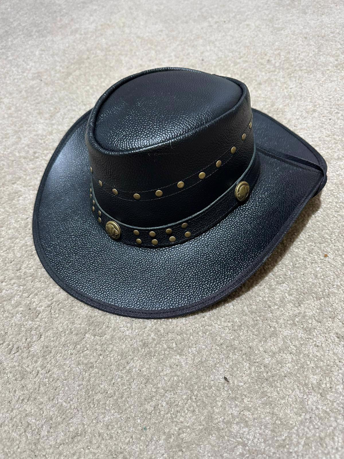  High Quality Cow Boy Hat  Beautifully Adorn With Laces And Brass Conchos.