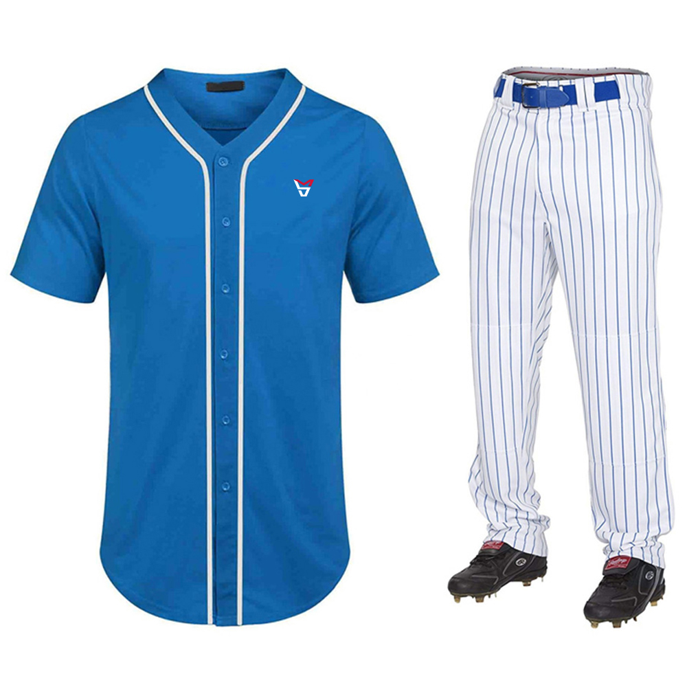  High Quality Breathable Fabric Customised Baseball Uniform 