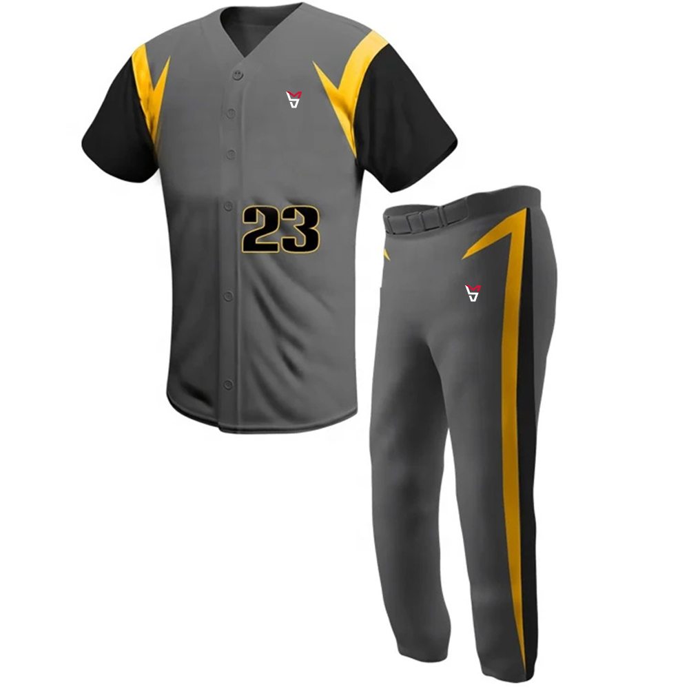  High Quality Breathable Fabric Customised Baseball Uniform  - view 5