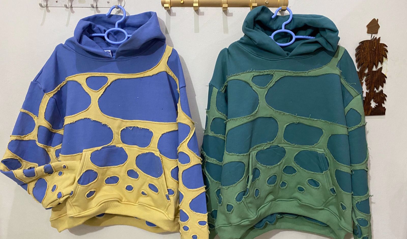  Hoodies With Printed Logo And Customised With Applique Patches And Embroidery - view 3