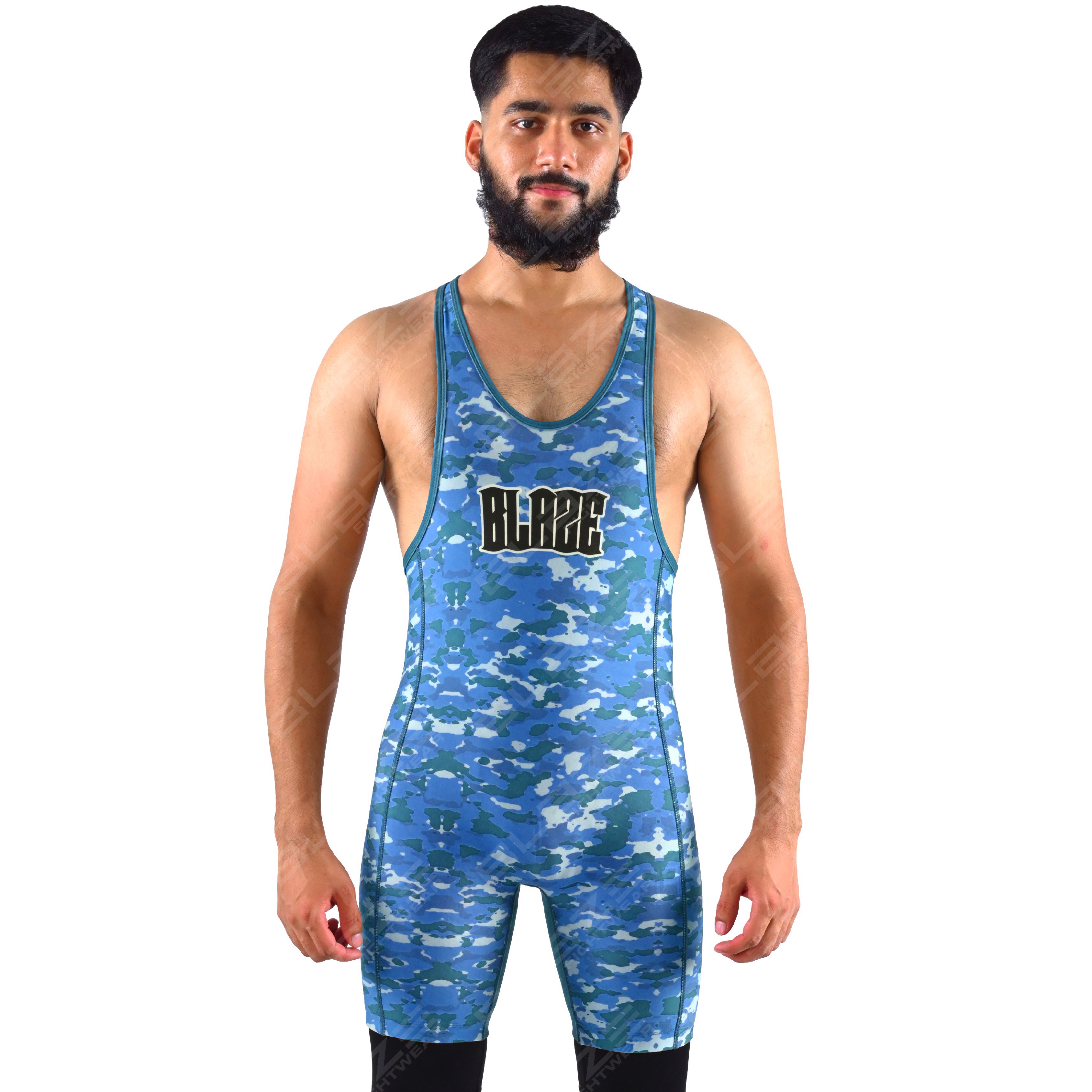 OEM custom men's high-stretch powerlifting singlet,one-piece gym workout  with knitted fabric design