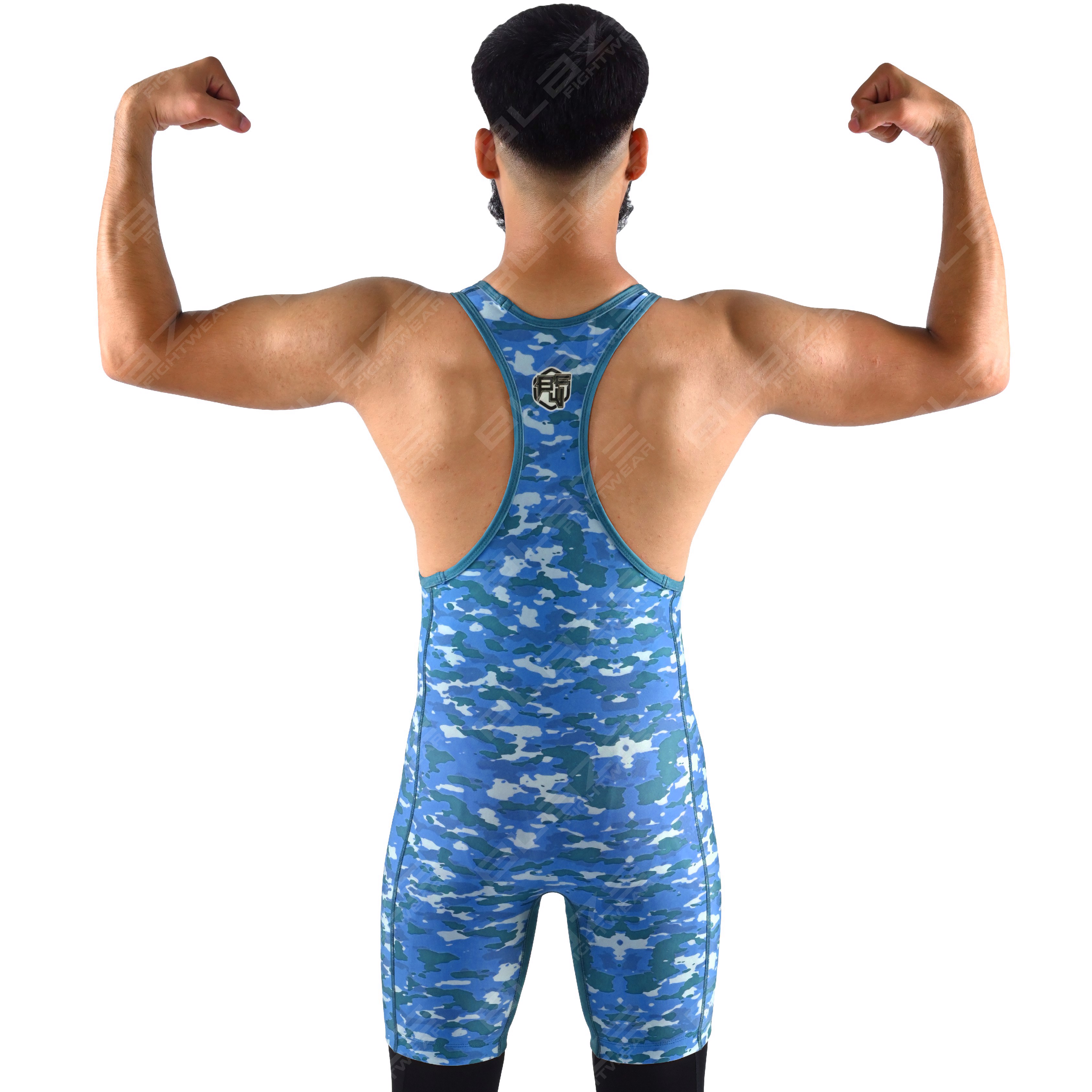 OEM custom men's high-stretch powerlifting singlet,one-piece gym workout  with knitted fabric design - view 6