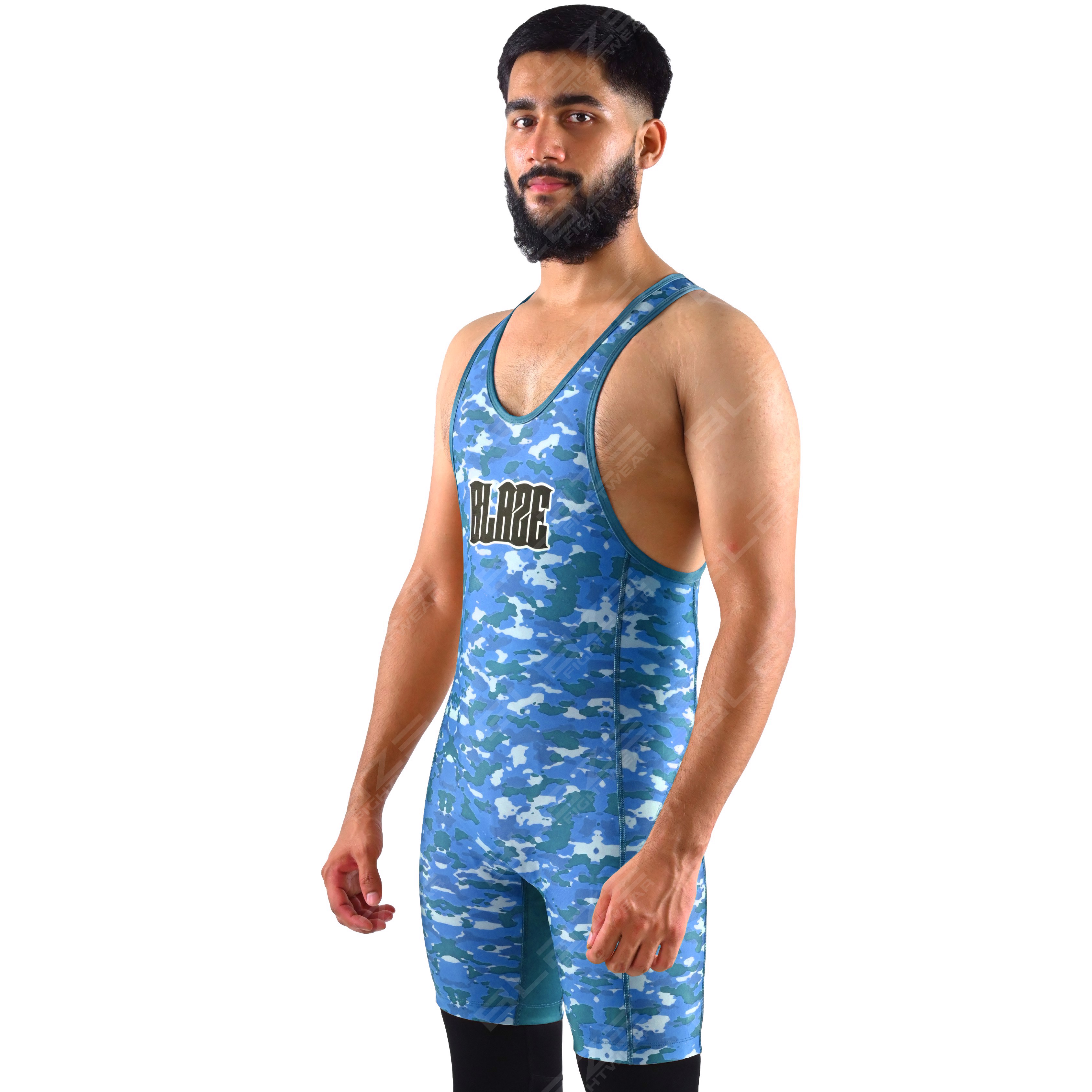 OEM custom men's high-stretch powerlifting singlet,one-piece gym workout  with knitted fabric design - view 7