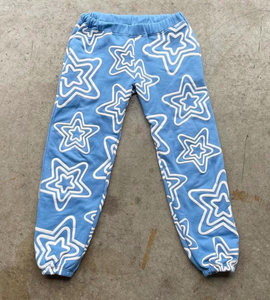 High Quality Applique Sweatpants With Patches Puff Prints Embroidery - view 3