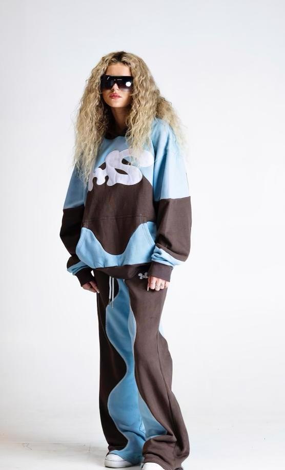 High Quality Applique Sweatpants With Patches Puff Prints Embroidery - view 4