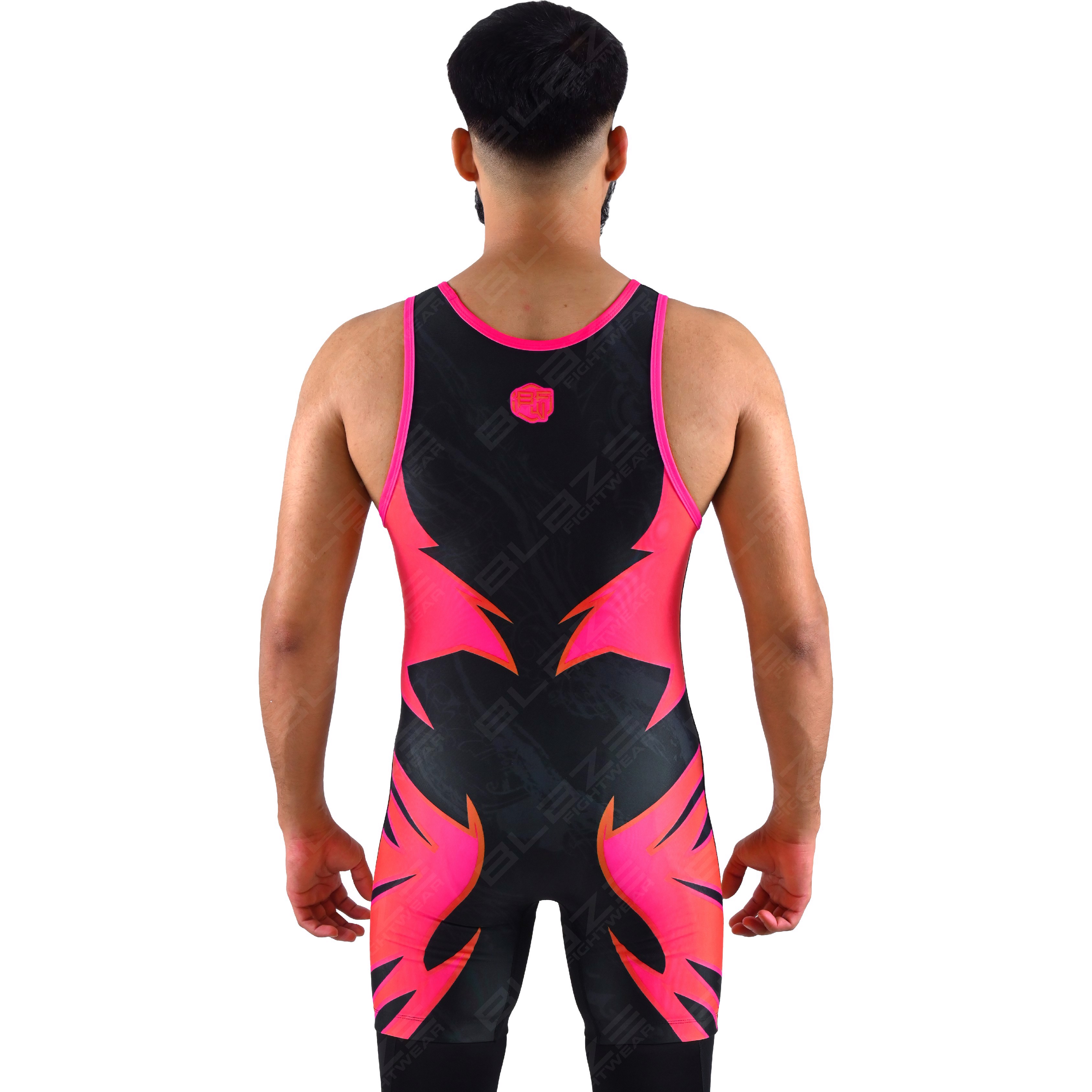 OEM men's high-elastic powerlifting singlet, one-piece training wear with a knitted design - view 4