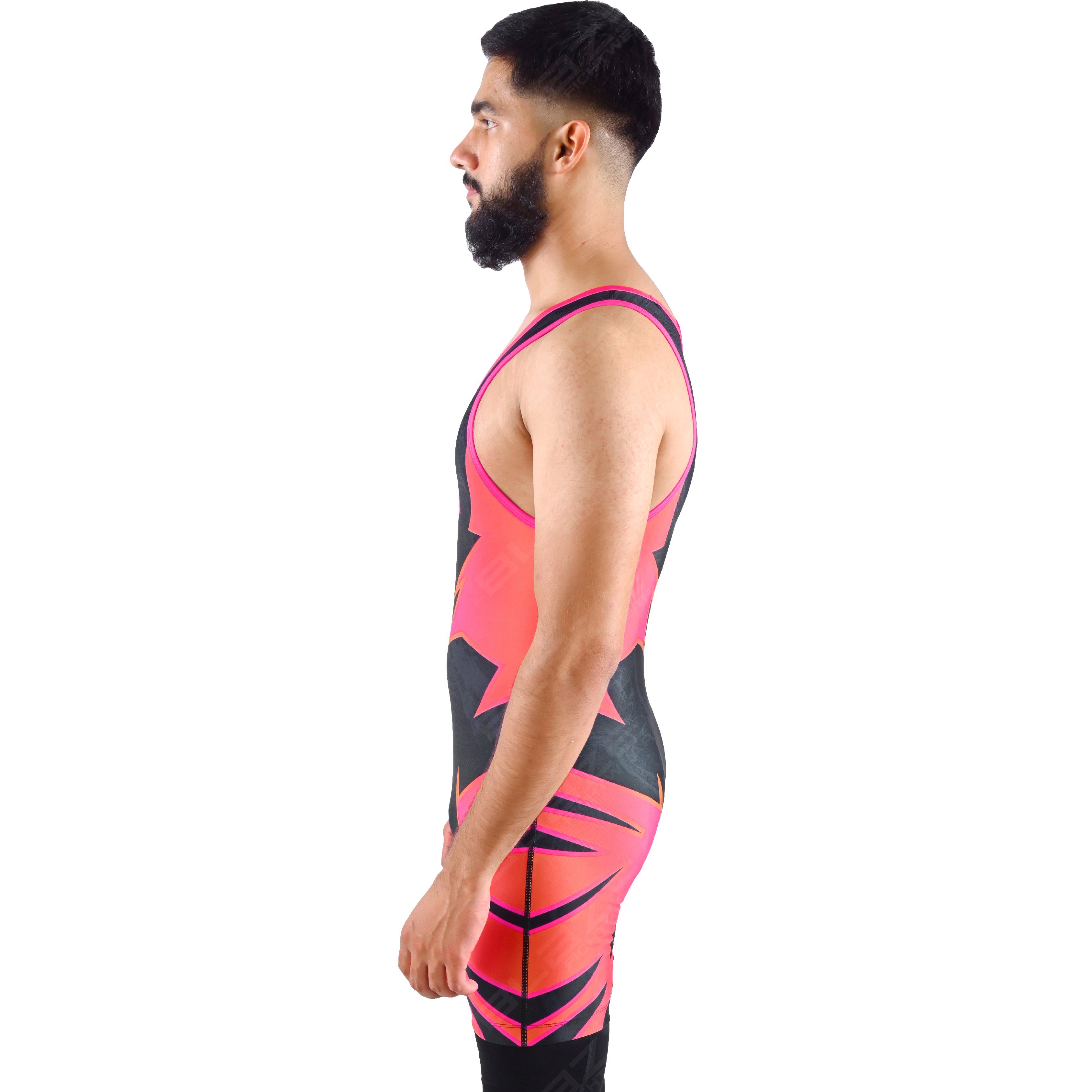  OEM men's high-elastic powerlifting singlet, one-piece training wear with a knitted design - view 6