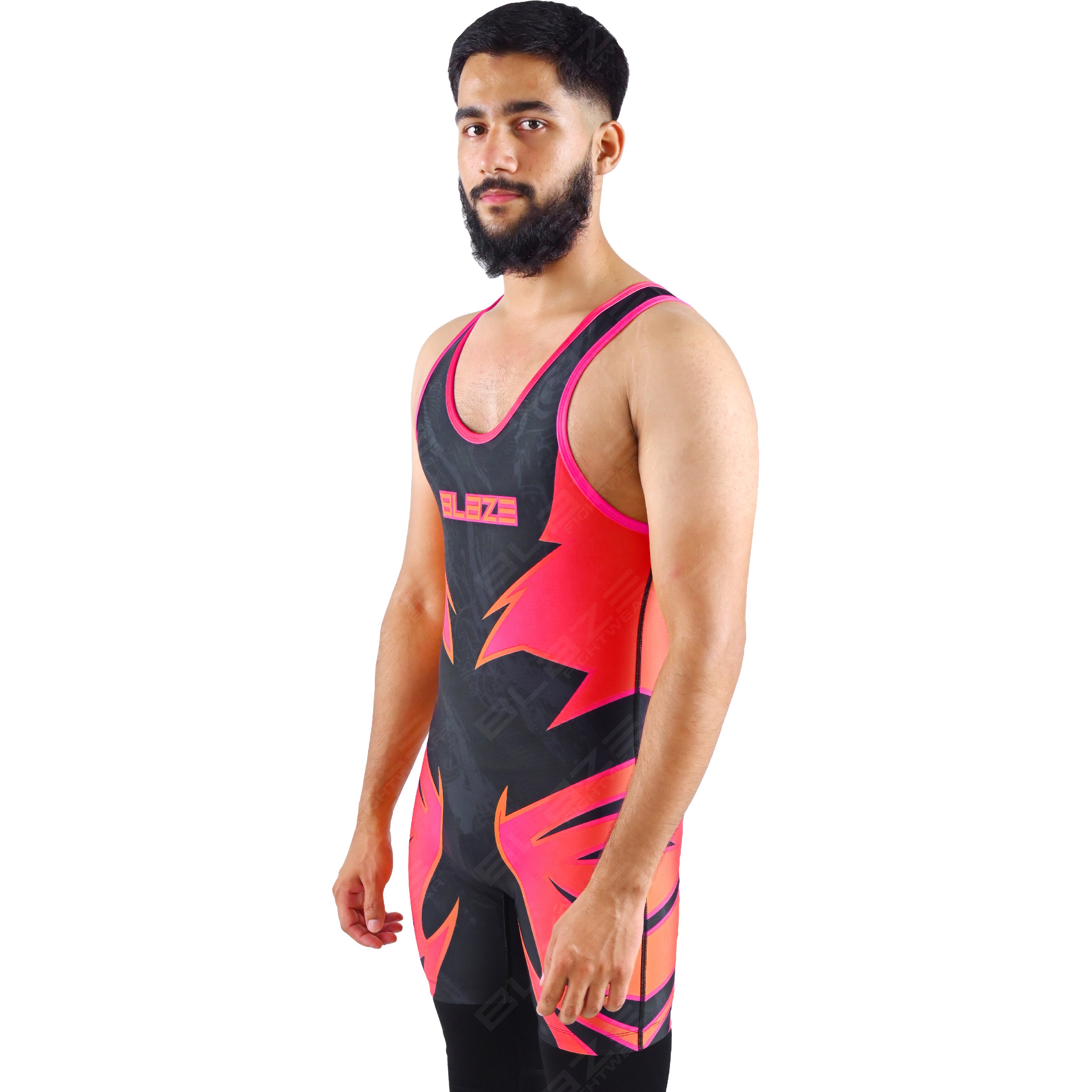  OEM men's high-elastic powerlifting singlet, one-piece training wear with a knitted design - view 12