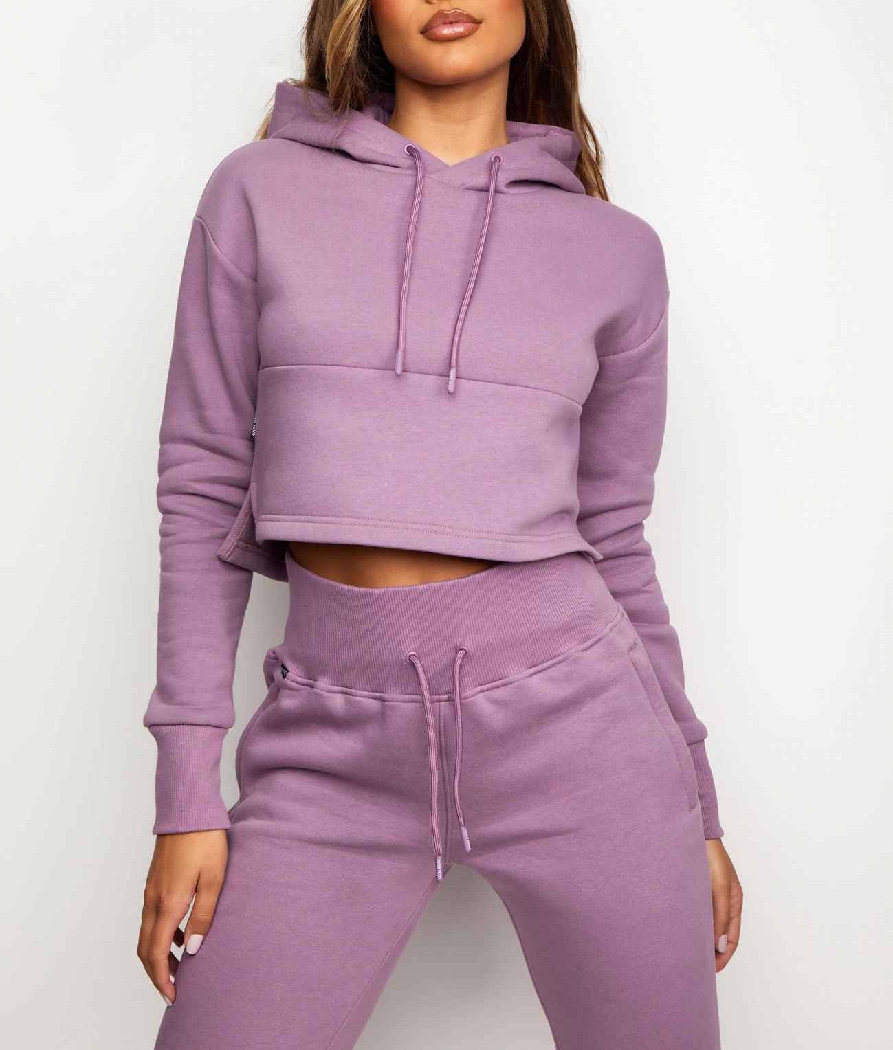 Plain Women Sweatsuit Tracksuit Set Sweat Suit - view 3