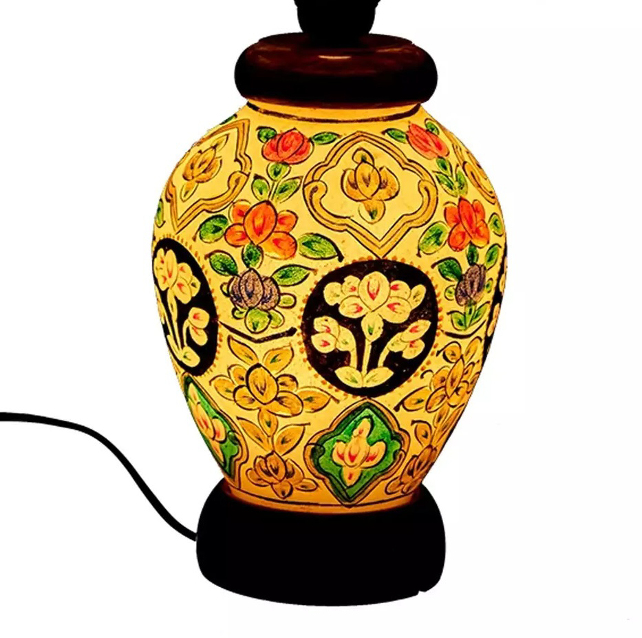 Hand Made Camel Skin Printed Lamps - view 2