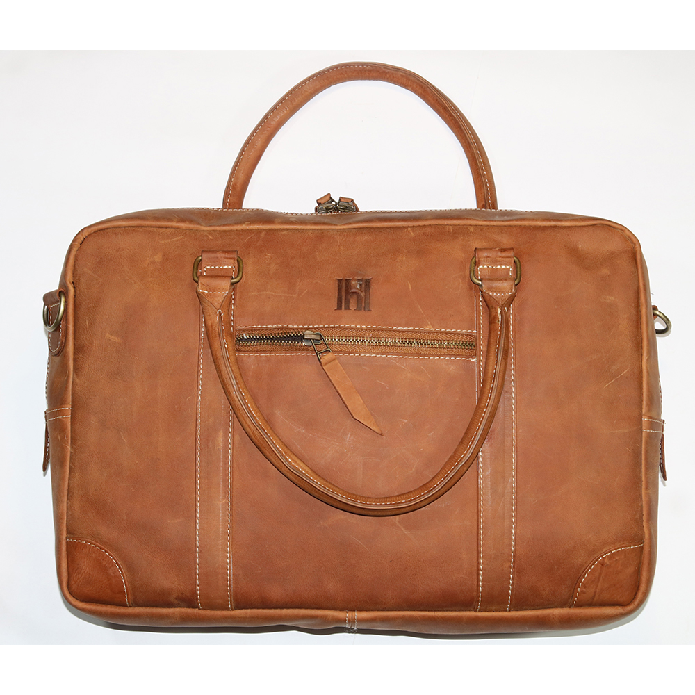 leather laptop bag, original leather laptop bag, leather briefcase bag, business bag, leather bag - view 5