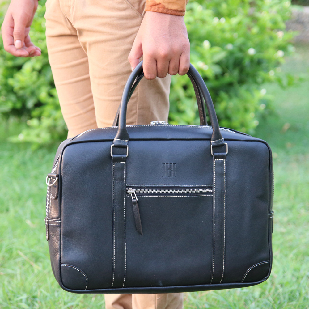 leather laptop bag, original leather laptop bag, leather briefcase bag, business bag, leather bag - view 9