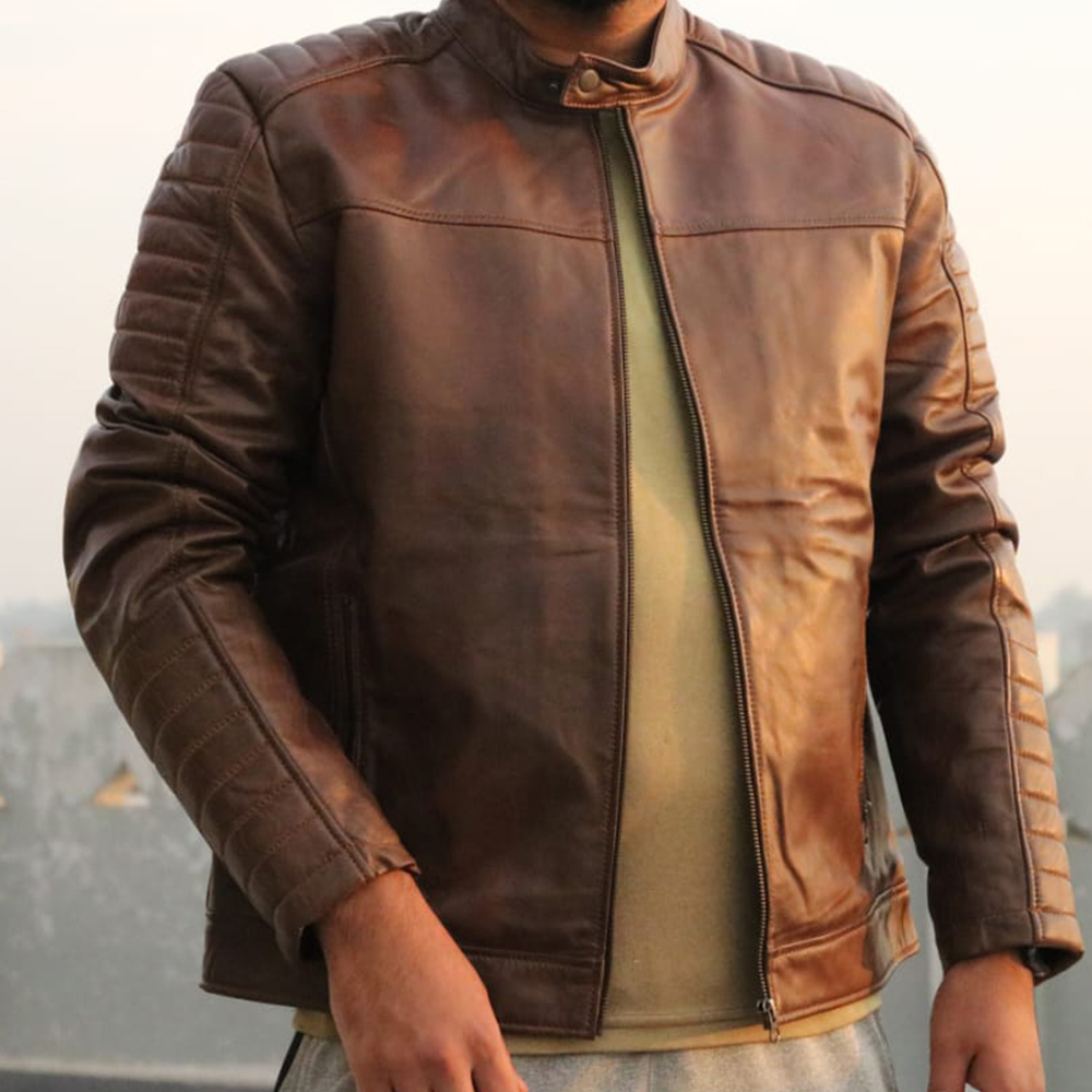 Men's leather jacket, premium quality jacket, original leather jacket, Original cow leather - view 2