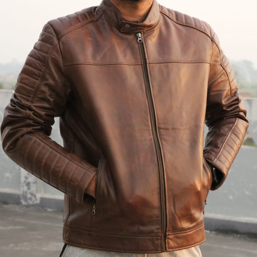 Men's leather jacket, premium quality jacket, original leather jacket, Original cow leather - view 5