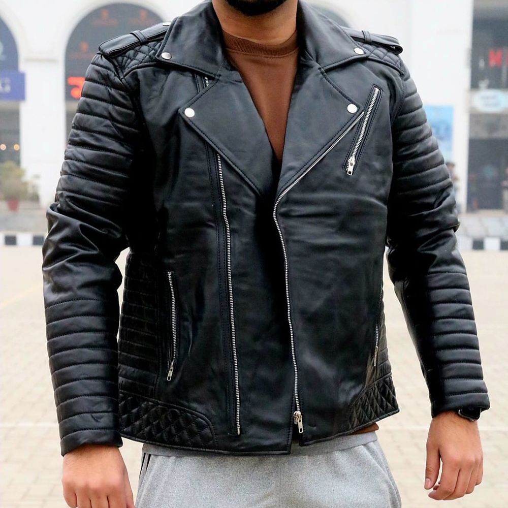 Men's leather jacket, premium leather jacket, original leather jacket, Original cow leather - view 4