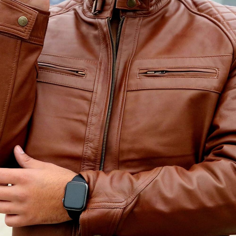Men's leather jacket, premium leather jacket, original leather jacket, Original cow leather - view 3