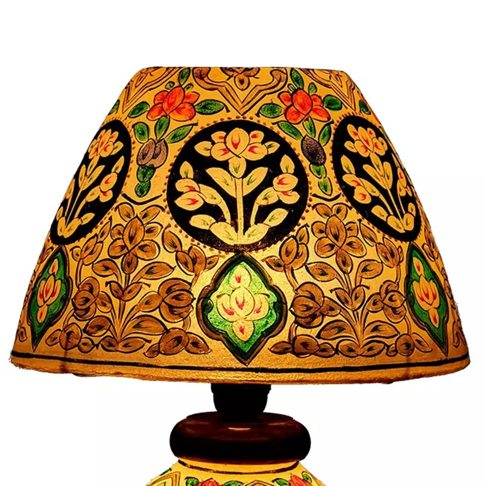 Hand Made Camel Skin Printed Lamps - view 3
