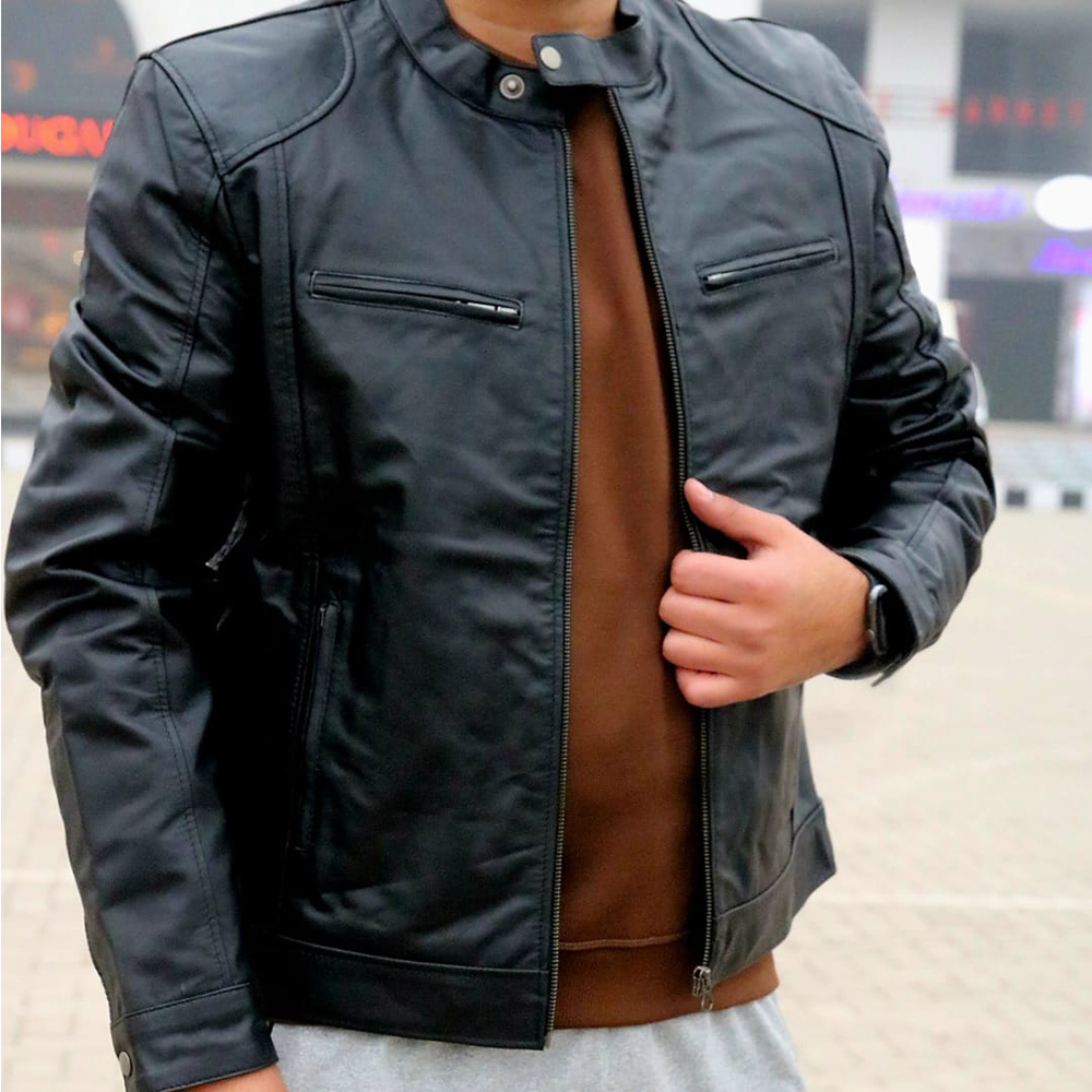 Men's leather jacket, premium leather jacket, original leather jacket, Original cow leather - view 3