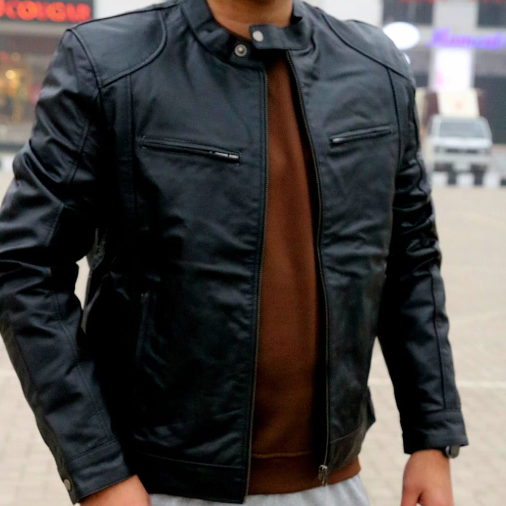 Men's leather jacket, premium leather jacket, original leather jacket, Original cow leather - view 5