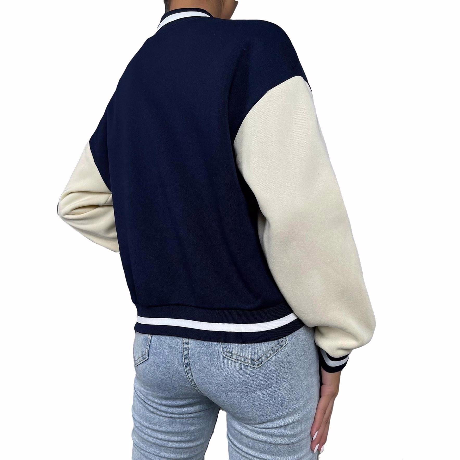 OEM Embroidery Chenille Patches Jacket Letter woman  baseball jacket - view 3