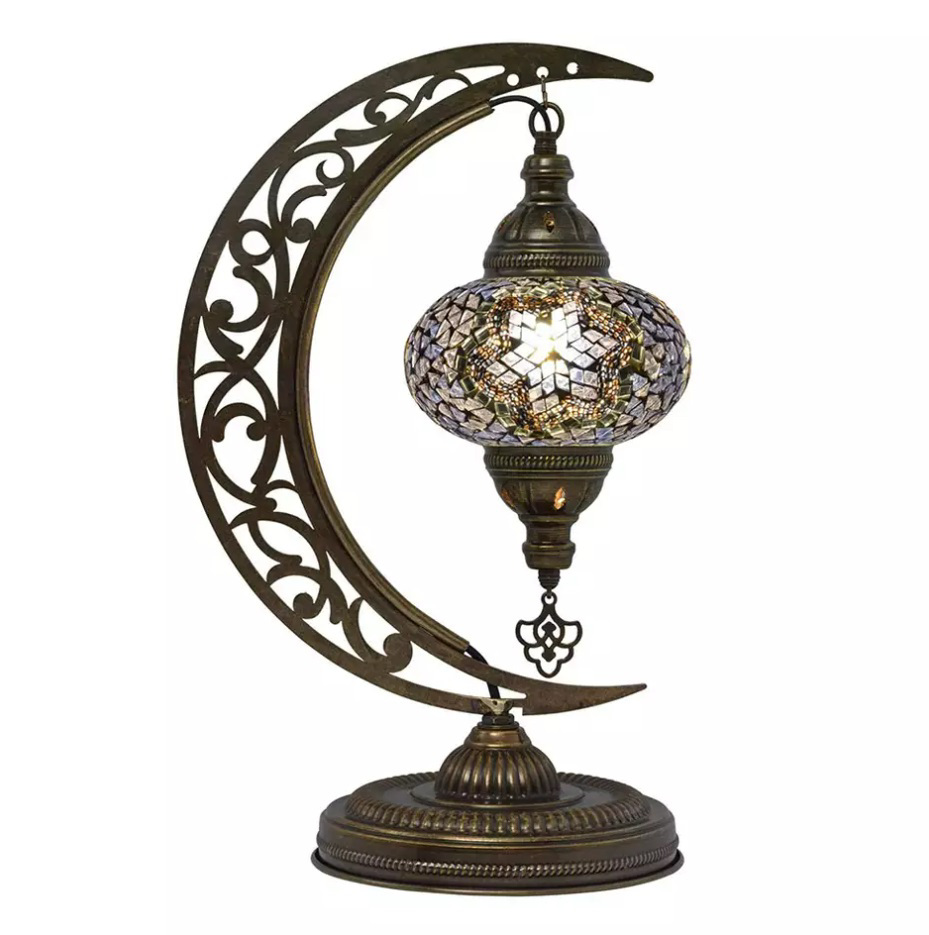 Modern Classic Handmade Silver Vase Moon Glass Lamps