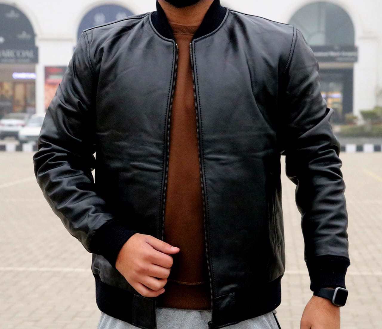 Men's leather jacket, premium leather jacket, original leather jacket, Original cow leather - view 5