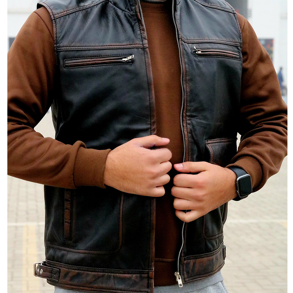 men's leather west, premium leather west, original cow leather west for men's, classic west for men