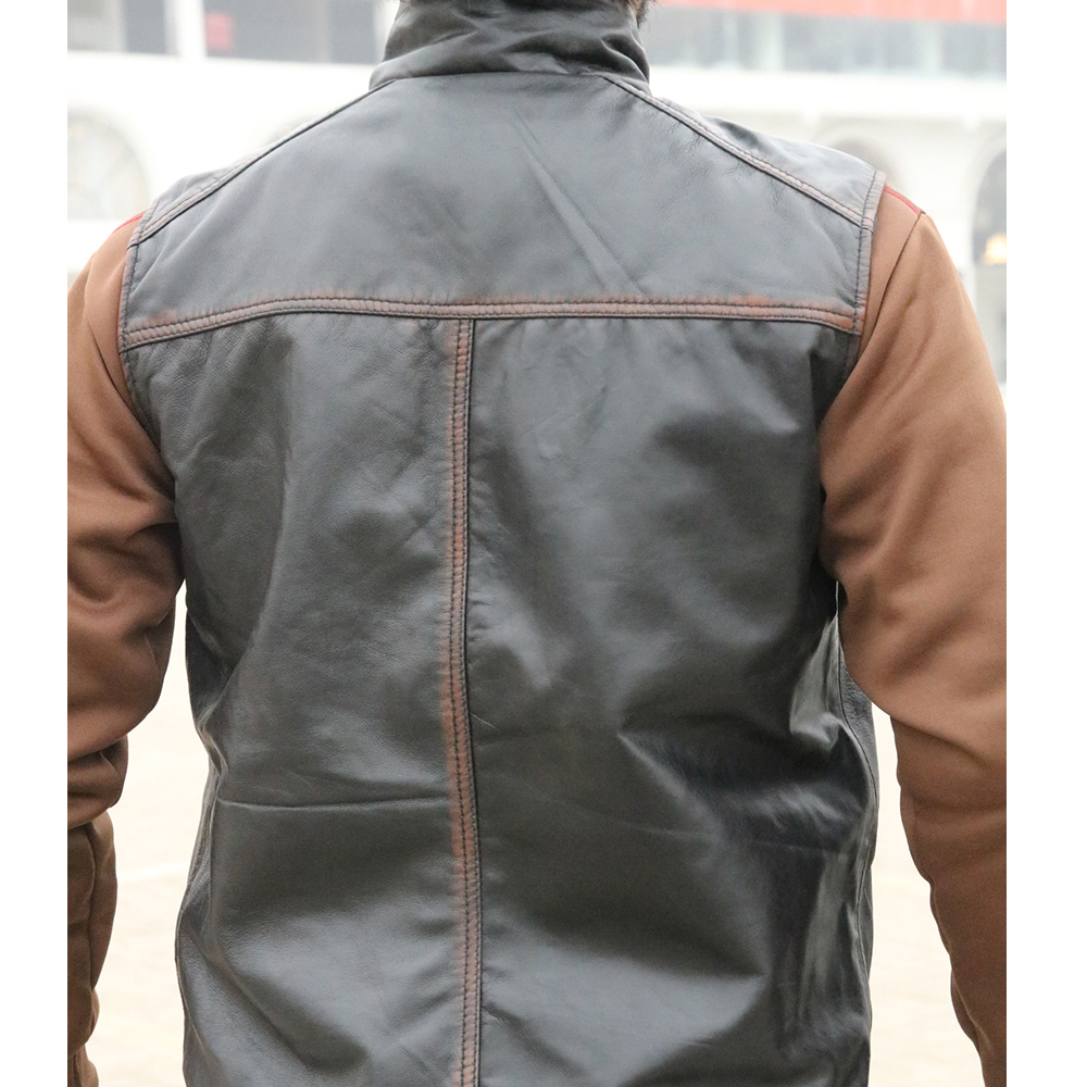 men's leather west, premium leather west, original cow leather west for men's, classic west for men - view 3