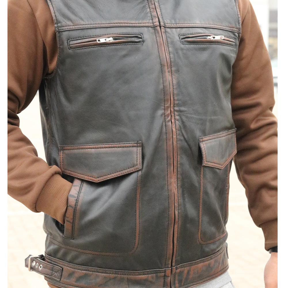 men's leather west, premium leather west, original cow leather west for men's, classic west for men - view 5