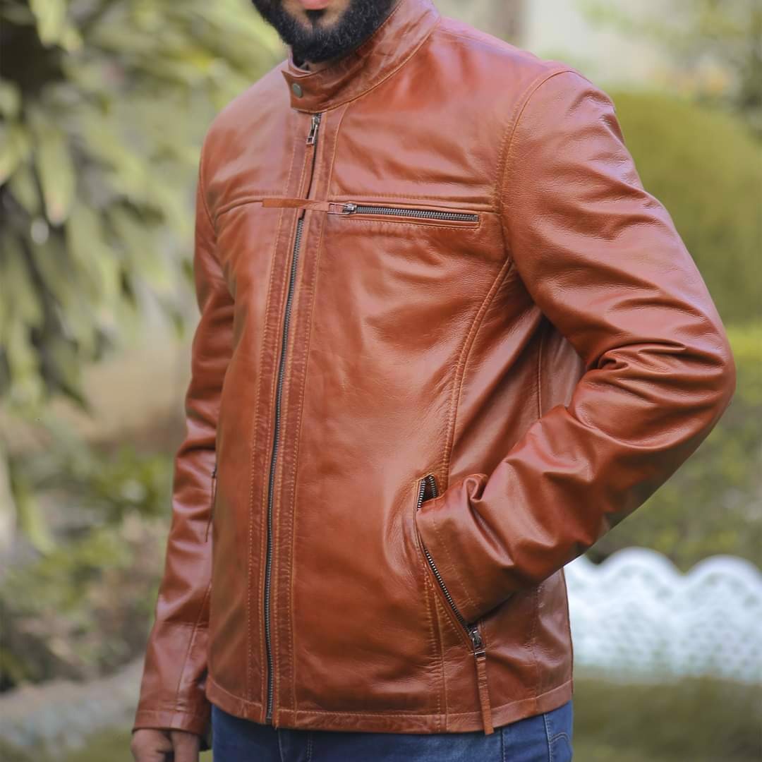 Men's leather jacket, premium quality jacket, original leather jacket, Original cow leather - view 4