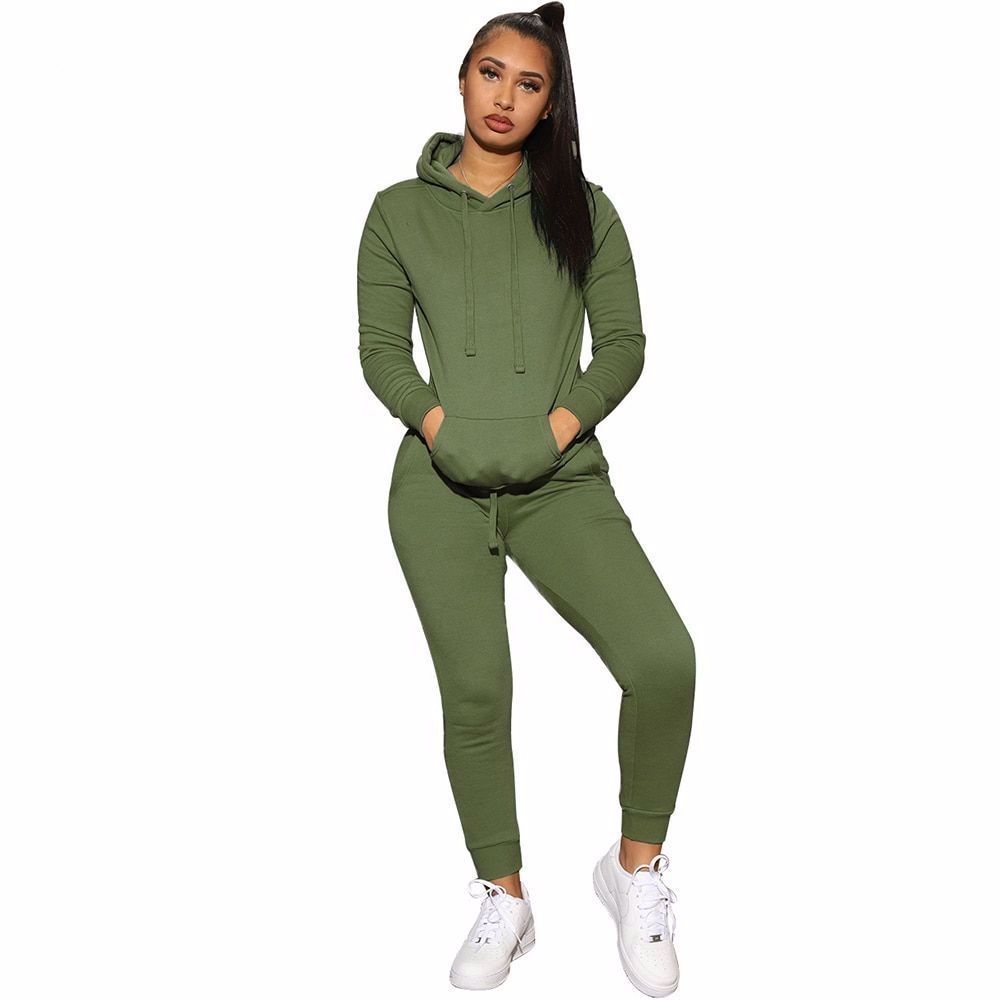 Breathable Custom Logo Jogging 2 Piece Womens Track Suit  - view 3