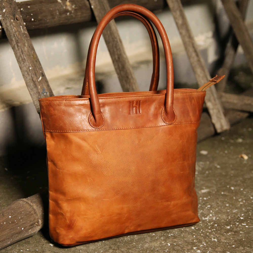 ladies leather tote bag, original leather tote bag, leather handbag, women's bag,  - view 2