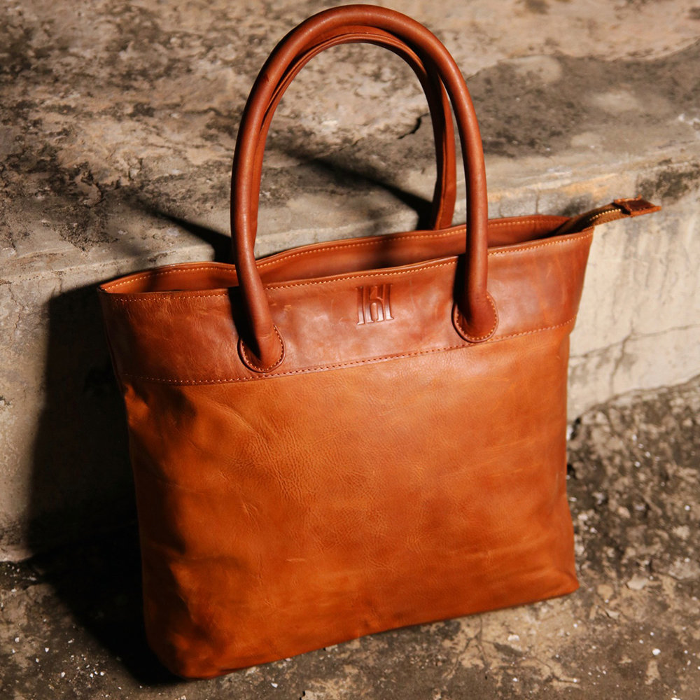 ladies leather tote bag, original leather tote bag, leather handbag, women's bag,  - view 3