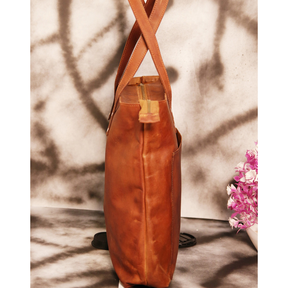 ladies leather tote bag, original leather tote bag, leather handbag, women's bag,  - view 3