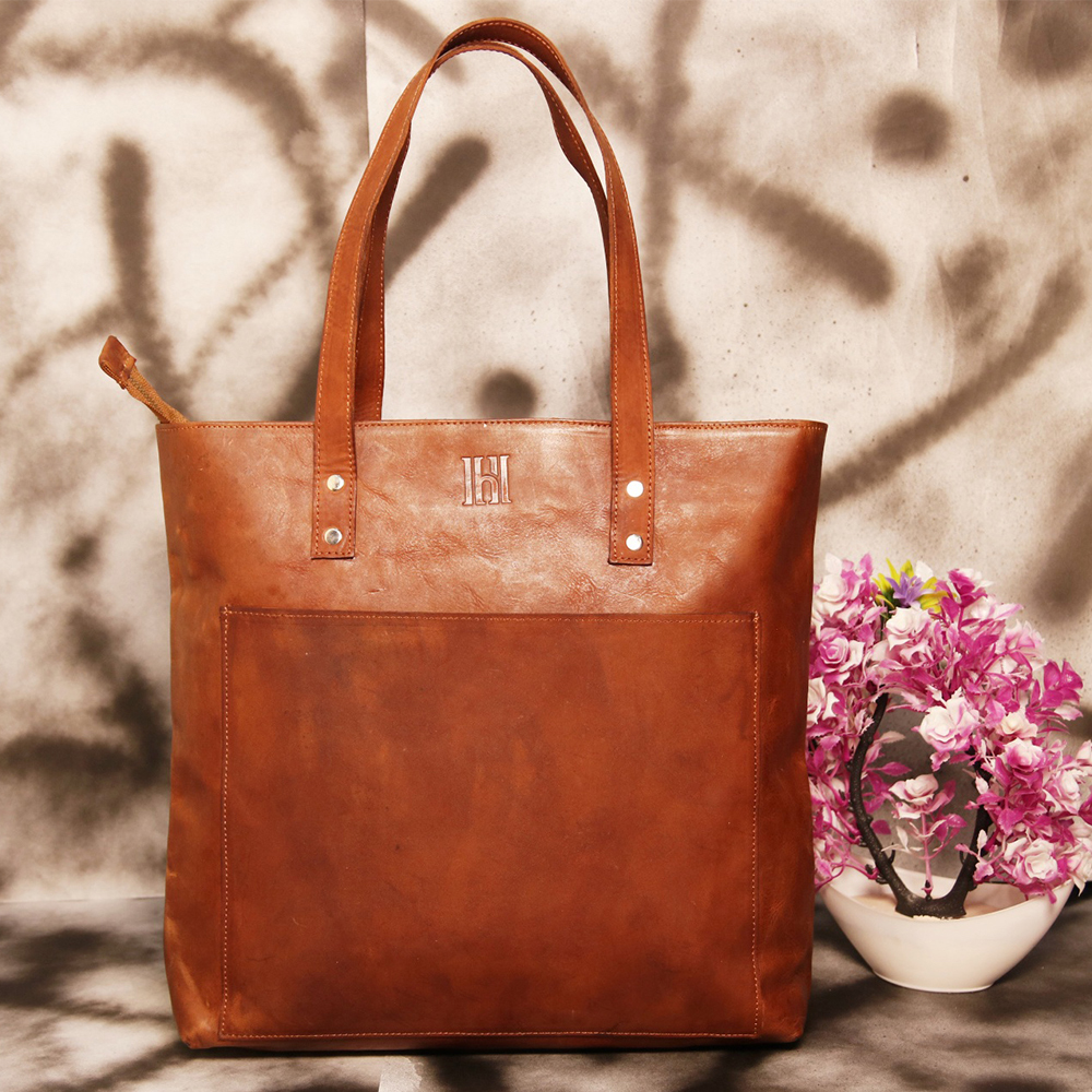 ladies leather tote bag, original leather tote bag, leather handbag, women's bag,  - view 8