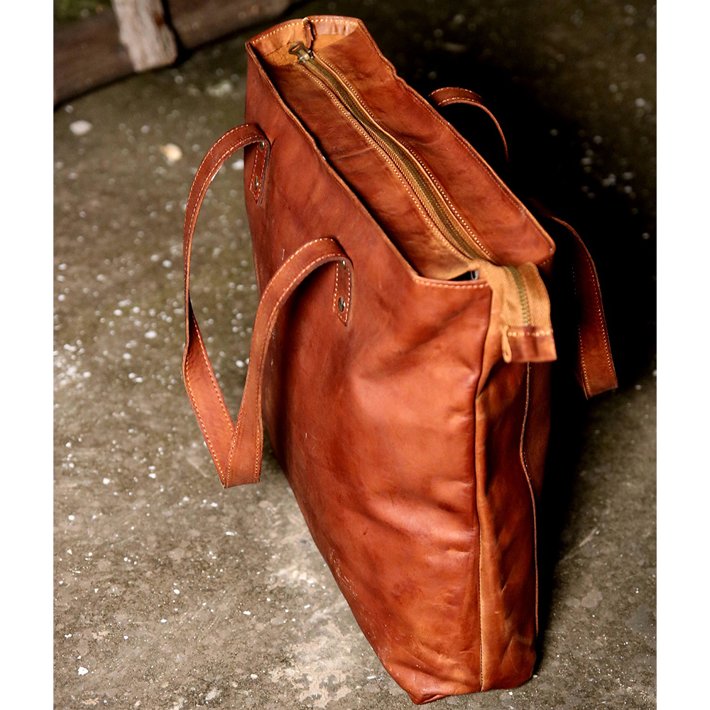 ladies leather tote bag, original leather tote bag, leather handbag, women's bag,  - view 10