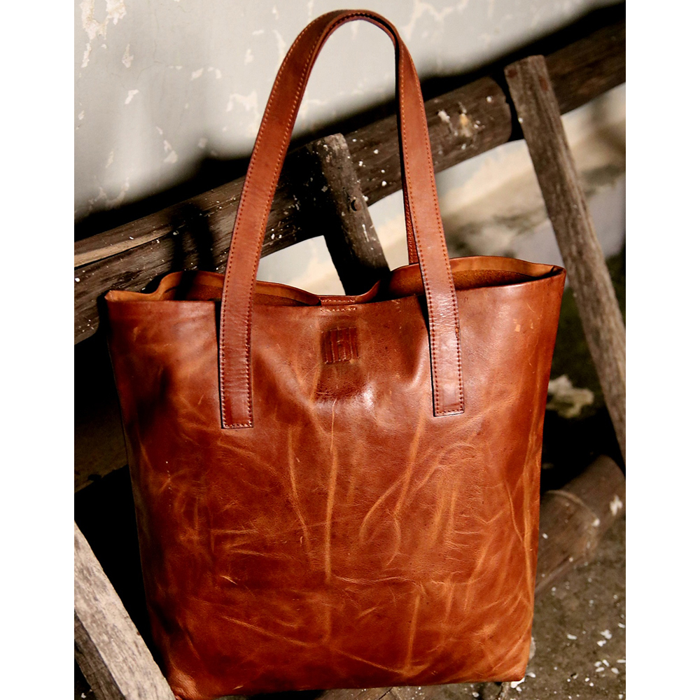 ladies leather tote bag, original leather tote bag, leather handbag, women's bag,  - view 2