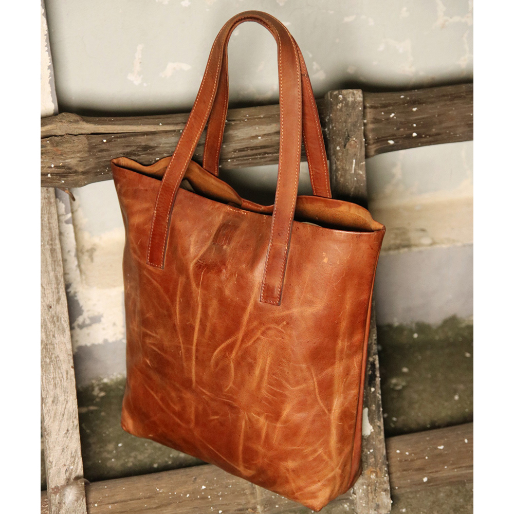ladies leather tote bag, original leather tote bag, leather handbag, women's bag,  - view 3